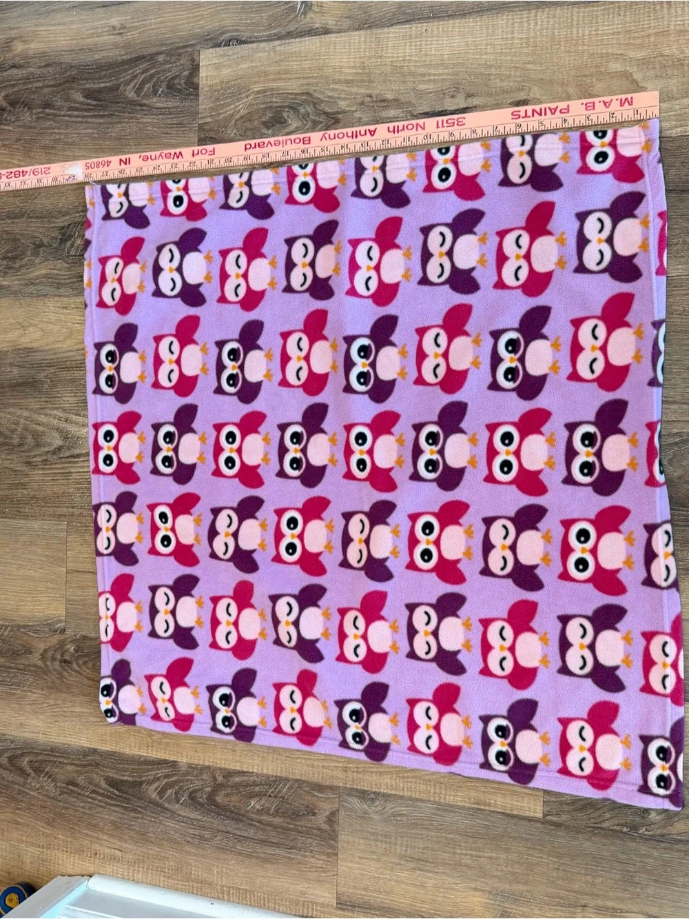 Safety 1st Owl Baby Blanket Purple Pink Fleece Security Lovey